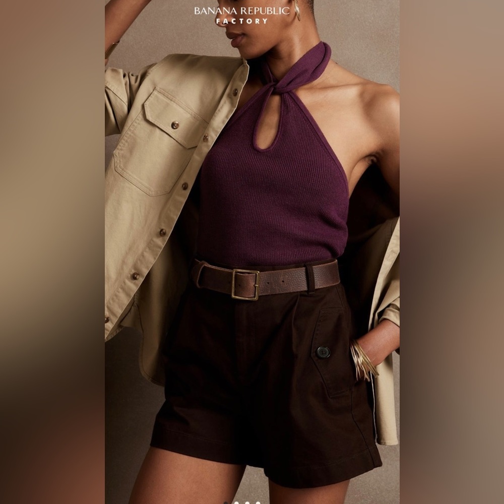 Banana Republic Halter Crop Top with cutout